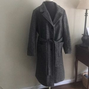 Herringbone wool coat